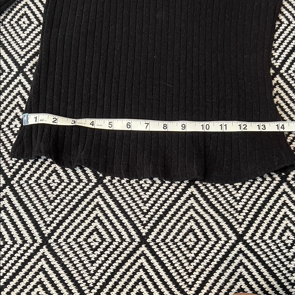 Lush Black Ribbed Scoop Neck Sweater - Picture 5 of 10